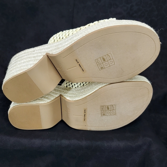 Dolce Vita Womens Saydie Cream Raffia Slip On Wedge Platform Sandals  Size 9.5 - Picture 10 of 15